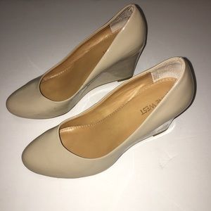 Nine West Nude Wedges